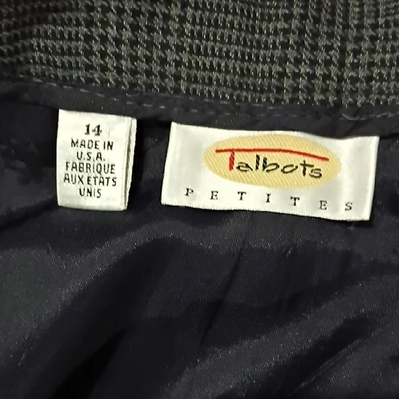 Talbots Charcoal Checkered Pants - Picture 2 of 10